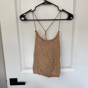 Zara Tan Knit Camisole Top